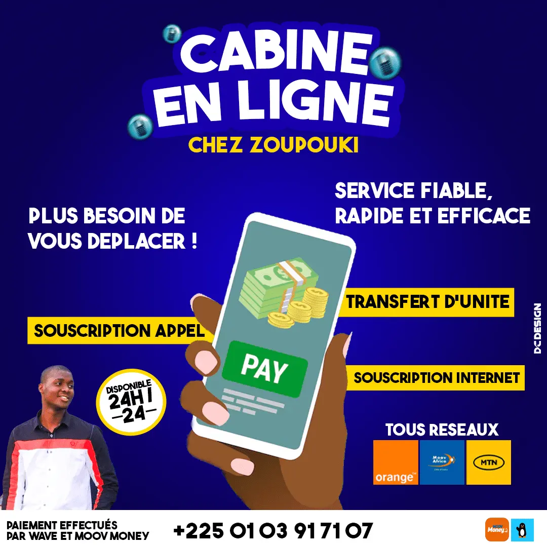 Affiche Cabine en Ligne Zoupouki
